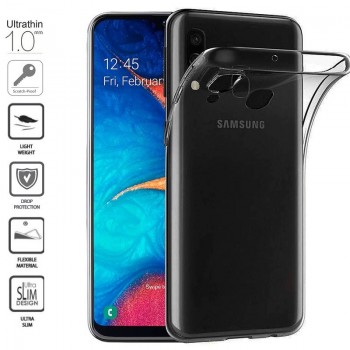 Silikoninis dėkliukas 1.0 mm. storio - permatomas (Samsung GALAXY A20E)
